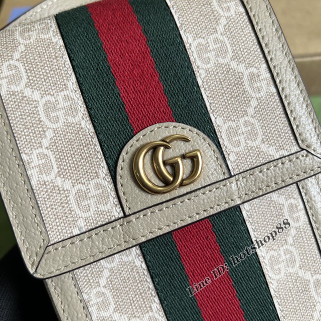 Gucci官網2022新款單肩斜挎包 古馳Gucci系列迷你手機包696056 gqy4555